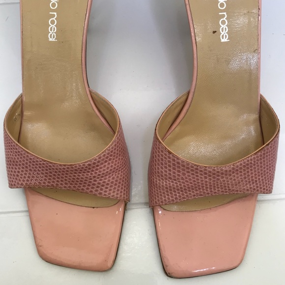 Sergio Rossi Pink Leather Heels - Picture 3 of 5
